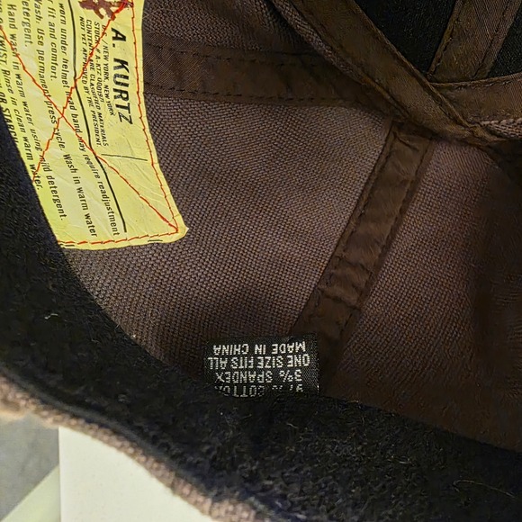 KURTZ Mens Brown Canvas Star and Chevron Patch Baseball Cap One Size - Picture 6 of 8